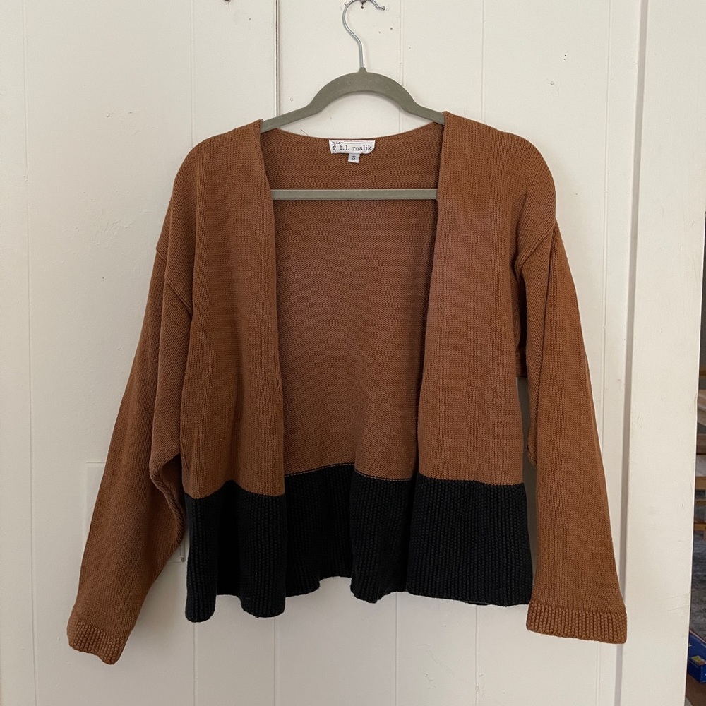 Brown and Black knit Cardigan